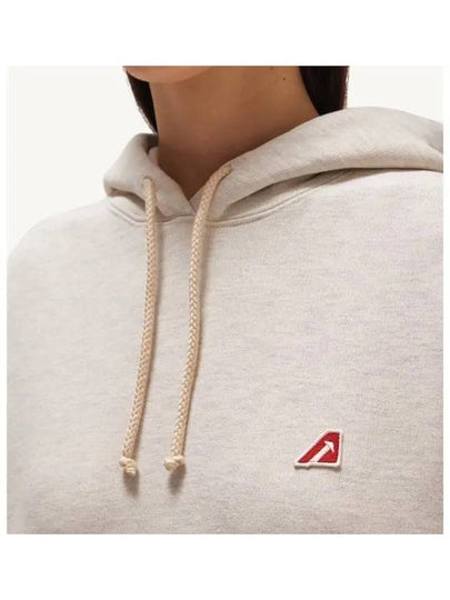 Women's Logo Patch Hoodie Pale Gray - AUTRY - BALAAN 2