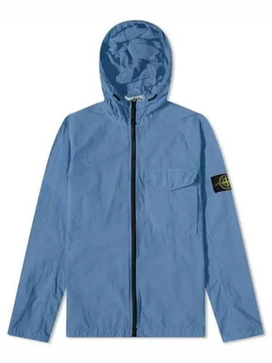 Men's Wappen Patch Naslan Pocket Hooded Jacket Light Blue - STONE ISLAND - BALAAN 2