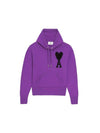 Big Heart Logo Wool Hoodie Purple - AMI - BALAAN 1