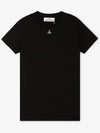 Embroided ORB Peru Short Sleeve T-Shirt Black - VIVIENNE WESTWOOD - BALAAN 3