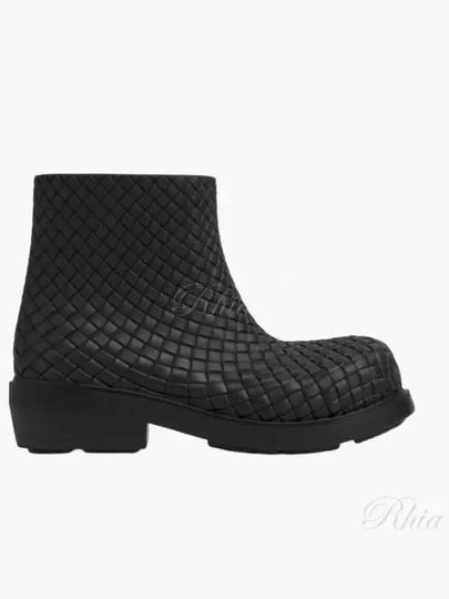 Fireman Rubber Rain Boots Black - BOTTEGA VENETA - BALAAN 2