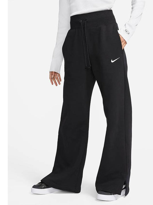 Phoenix Fleece High Waist Wide Pants Black - NIKE - BALAAN.