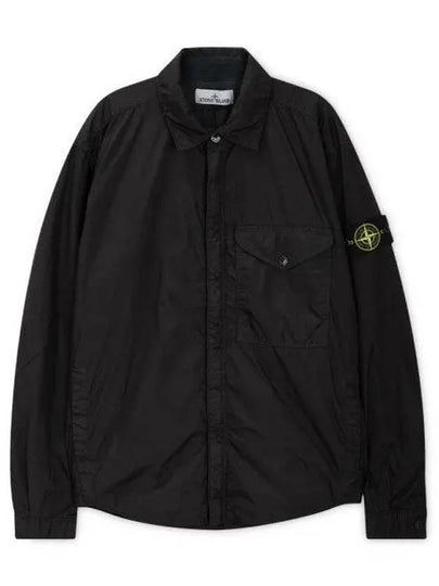 Logo Patch Zip Up Jacket Black - STONE ISLAND - BALAAN 2