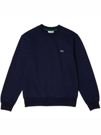 Logo Patch Crewneck Sweatshirt Navy - LACOSTE - BALAAN 2