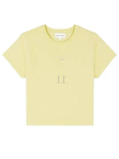 Baby Fox Patch Baby Short Sleeve T-Shirt Chalk Yellow - MAISON KITSUNE - BALAAN 2