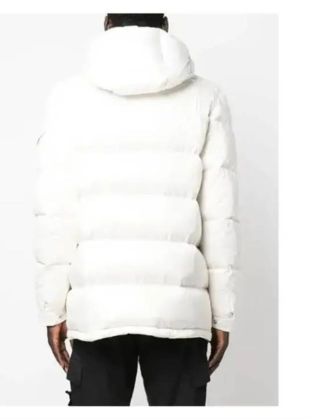 CHIABLESE logo patch short padded jacket white - MONCLER - BALAAN.