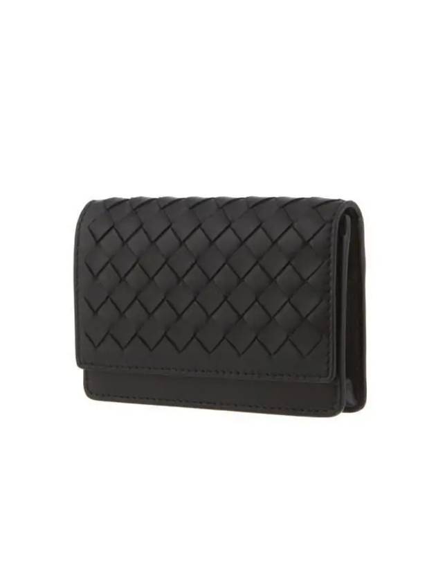 Intrecciato Leather Card Wallet Black - BOTTEGA VENETA - BALAAN 4