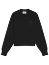 Big Heart Logo Sweatshirt Black - AMI - BALAAN 2