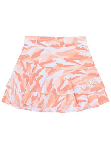 C23MSK003W Camo Double Skirt Peach - CHUCUCHU - BALAAN 1