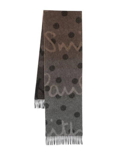 Gradient Effect Scarf Black - PAUL SMITH - BALAAN 1