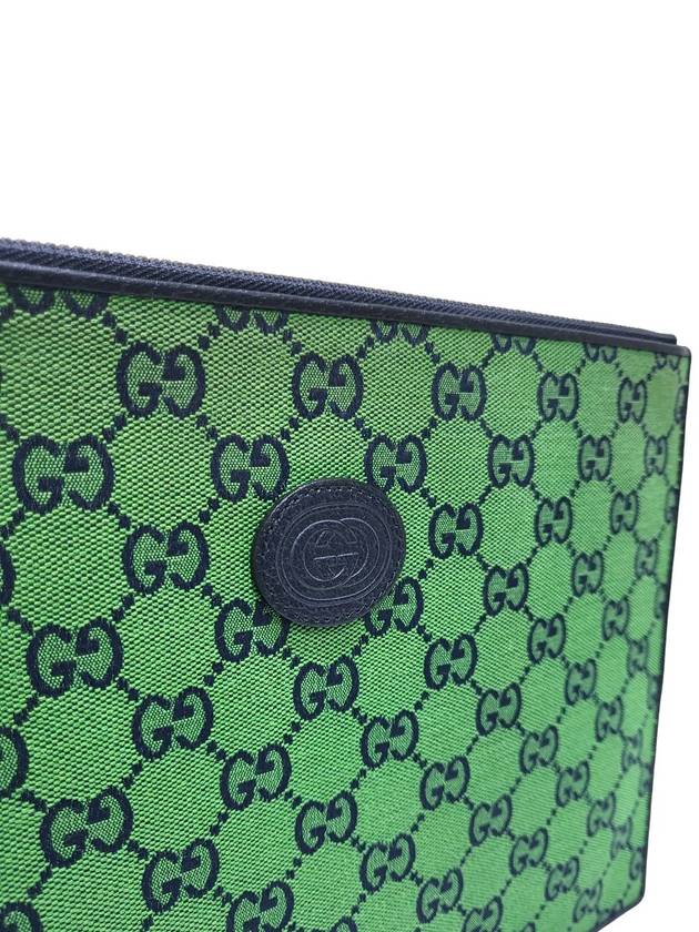 Women s 657581 Green GG Supreme Canvas Clutch Bag Strap - GUCCI - BALAAN 5