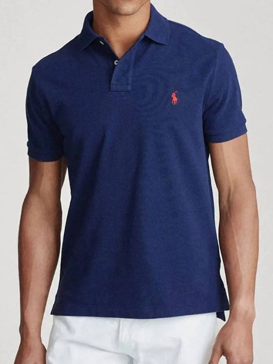 24SS Polo Men's Pony Logo Embroidered Mesh Short Sleeve Collar 710783656012 - RALPH LAUREN - BALAAN 2