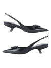 Brushed Leather Slingback Heels Black - PRADA - BALAAN 2