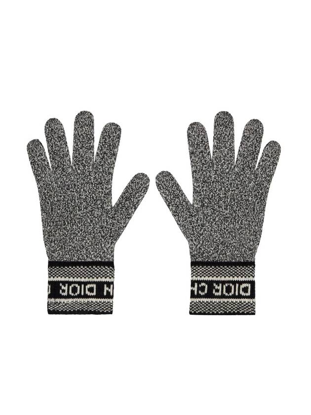 Logo Gloves Grey - DIOR - BALAAN 1