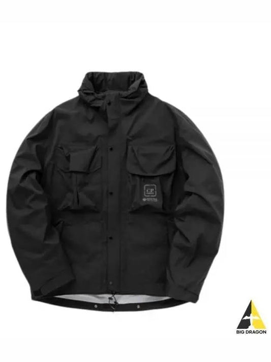 Metropolis Series Gore-Tex 3L Infinium Hooded Jacket Black - CP COMPANY - BALAAN 2