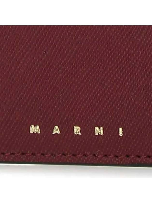 Logo Color Block Card Wallet Red - MARNI - BALAAN 5