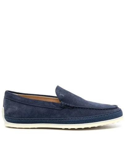 Men's Suede Slip-ons Loafers Blue - TOD'S - BALAAN 2