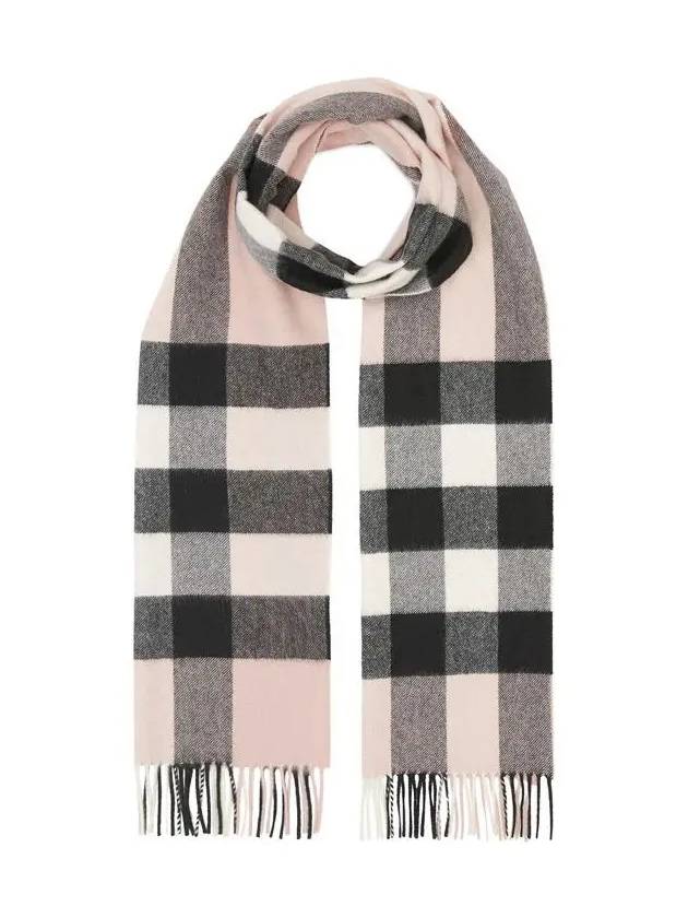 Check Cashmere Scarf Ash Rose - BURBERRY - BALAAN 3