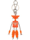 Saffiano Leather Robot Trick Key Holder Arancio - PRADA - BALAAN 1