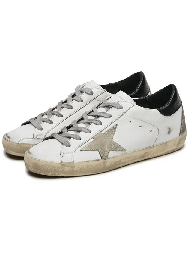 Women's Black Heel Tab Superstar Low Top Sneakers White Black - GOLDEN GOOSE - BALAAN 2