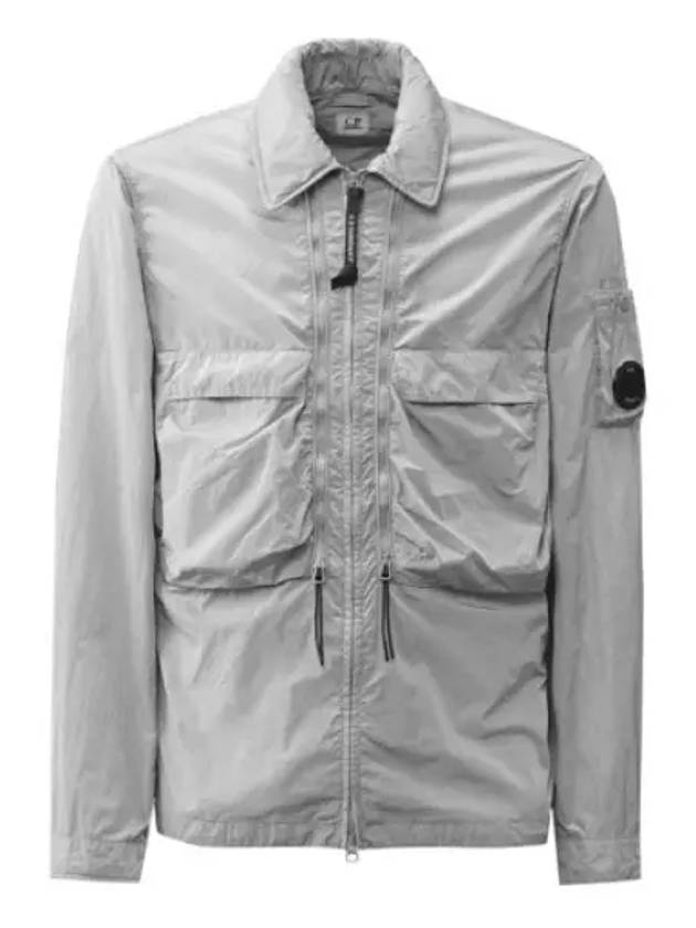 Chrome-R Hooded Over Long Sleeve Shirt Grey - CP COMPANY - BALAAN 2