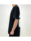 Logo Print Short Sleeve T-Shirt Black - STONE ISLAND - BALAAN 5