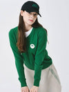 Signature wappen V neck long sleeve knit GREEN - MONBIRDIE GOLF - BALAAN 2