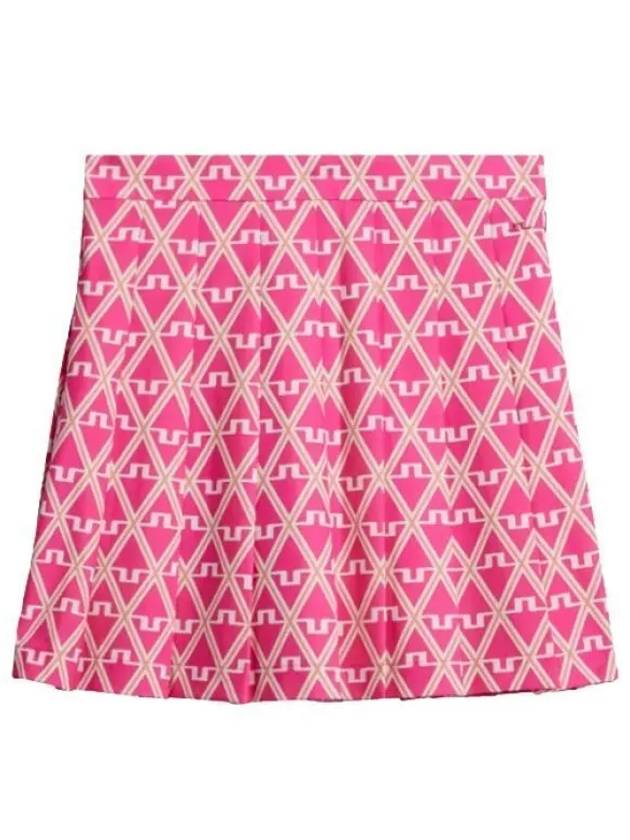 Golf Women's Adina Print Skirt Geo Fuchsia Purple - J.LINDEBERG - BALAAN 2