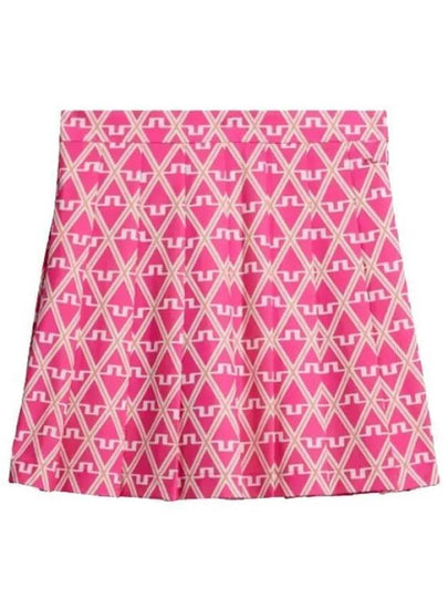 Golf Women's Adina Print Skirt Geo Fuchsia Purple - J.LINDEBERG - BALAAN 2