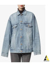 Back Spray Logo Denim Jacket Blue - BALENCIAGA - BALAAN 2