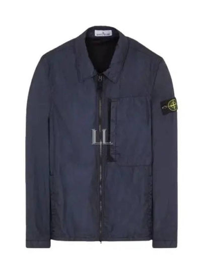 Garment Dyed Crinkle Reps Recycled Nylon Jacket Navy - STONE ISLAND - BALAAN 2