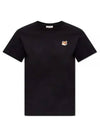 Fox Head Patch Regular Short Sleeve T-Shirt Black - MAISON KITSUNE - BALAAN 2