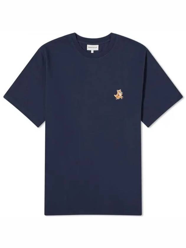 Speedy Fox Patch Comfort Short Sleeve T-Shirt Ink Blue - MAISON KITSUNE - BALAAN 2