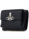 Vegan Biogreen Flap Small Half Wallet Black - VIVIENNE WESTWOOD - BALAAN 3