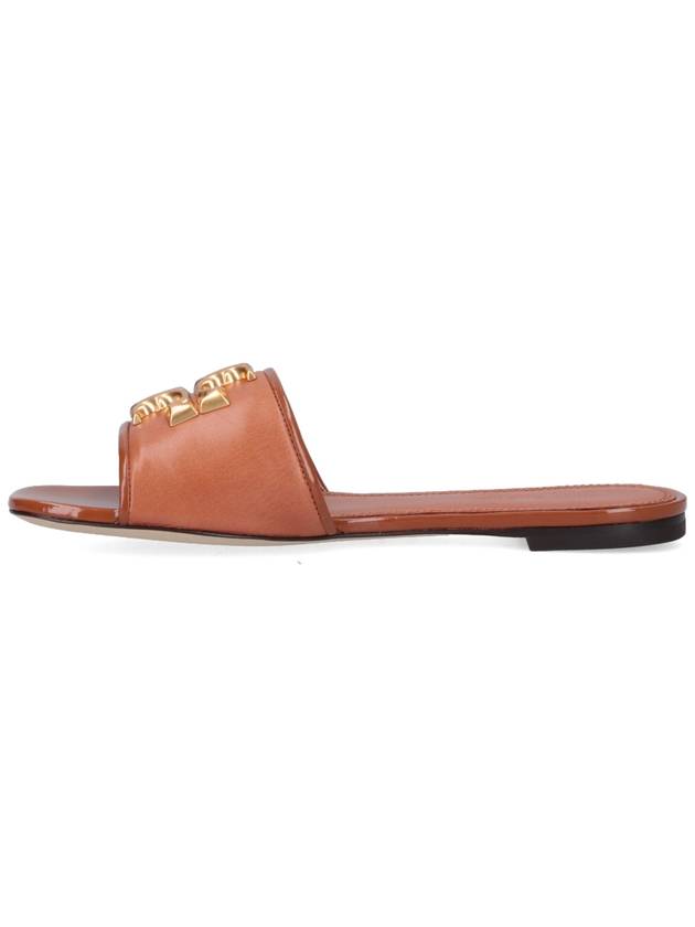 Logo Eleanor Slippers Brown - TORY BURCH - BALAAN 4