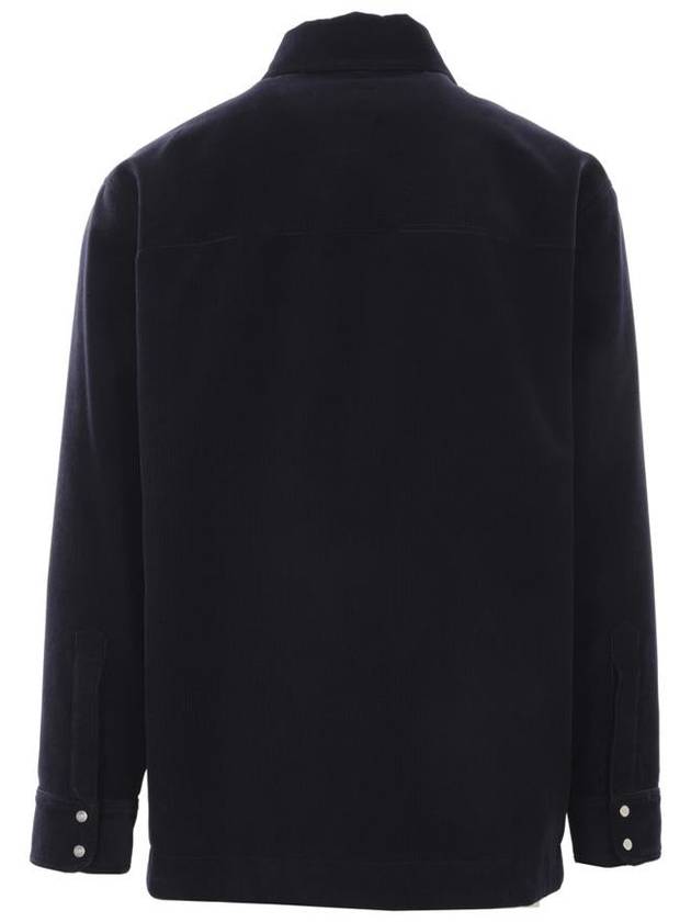 Corduroy Blouson Jacket Navy Blue - FENDI - BALAAN 4