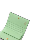 V gold logo bifold wallet green - VALENTINO - BALAAN 7