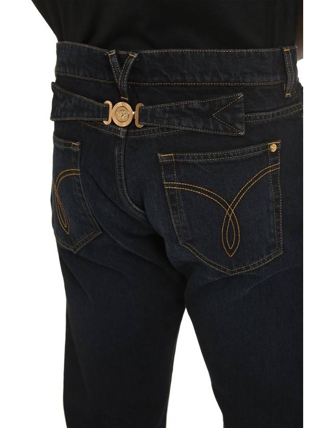 Men's Medusa Bigi Detail Straight Jeans Dark Blue - VERSACE - BALAAN 6