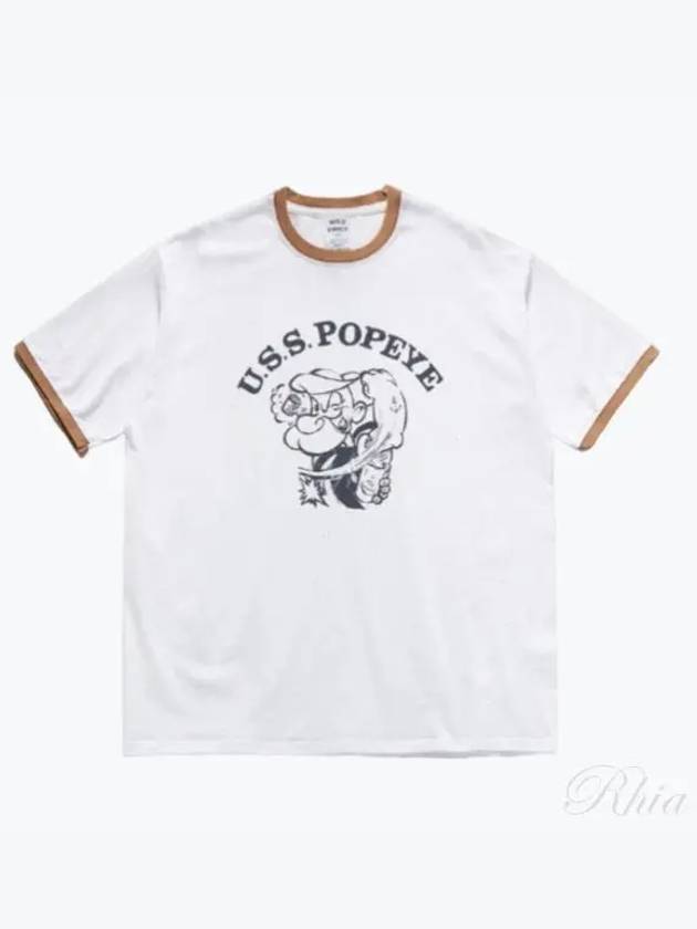 Men s short sleeved t shirt POPEYE light WASHED WHITE navy M - WILD DONKEY - BALAAN 1