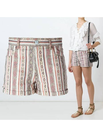 11th Anniversary Naomi Print Denim Short Pants SH013916P017E - ISABEL MARANT - BALAAN 1