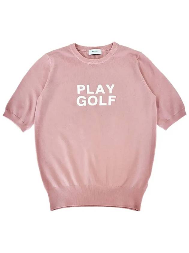 PLAY GOLF ROUND NECK Play Golf Short Sleeve Knit PINK - MONBIRDIE GOLF - BALAAN 10