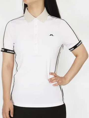 Golf Women s Wear Clothing Short Sleeve Polo Shirt T Demi White GWJ090110000 Domestic Product - J.LINDEBERG - BALAAN 1