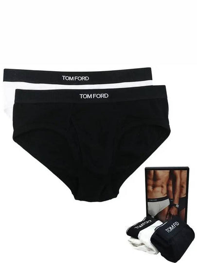 Men's Cotton Logo Waistband Briefs 2 Pack - TOM FORD - BALAAN 2