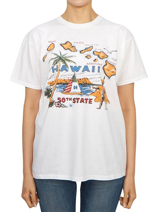 Women s Short Sleeve T Shirt 50TH STATE WHITE W - WILD DONKEY - BALAAN 1