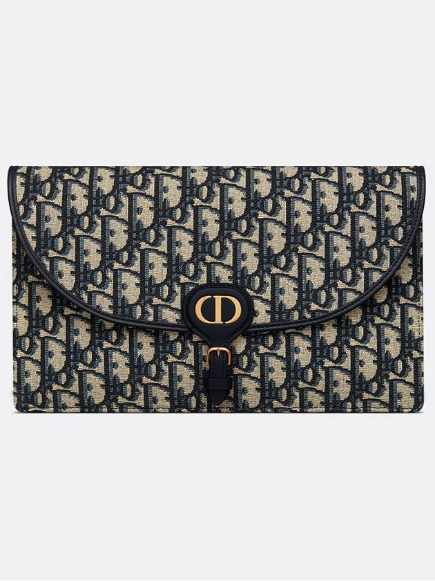 Bobby Oblique Jacquard Pouch Bag Blue - DIOR - BALAAN 2