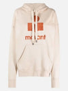 Mansel Logo Print Hoodie Beige - ISABEL MARANT - BALAAN 2