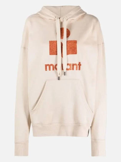 Mansel Logo Print Hoodie Beige - ISABEL MARANT - BALAAN 2