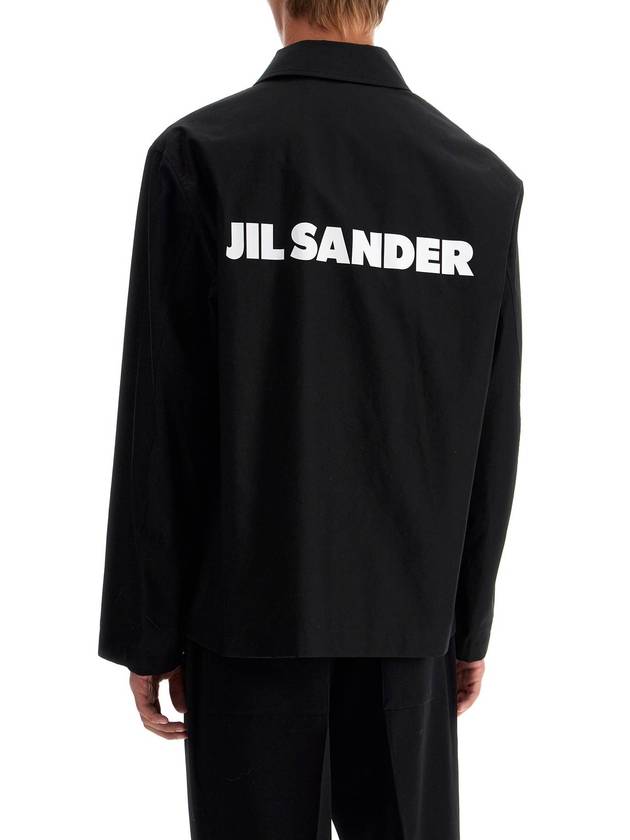 Back Logo Print Jacket Black - JIL SANDER - BALAAN 4