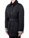 Diamond Quilted Nylon Jacket Black - BURBERRY - BALAAN 4