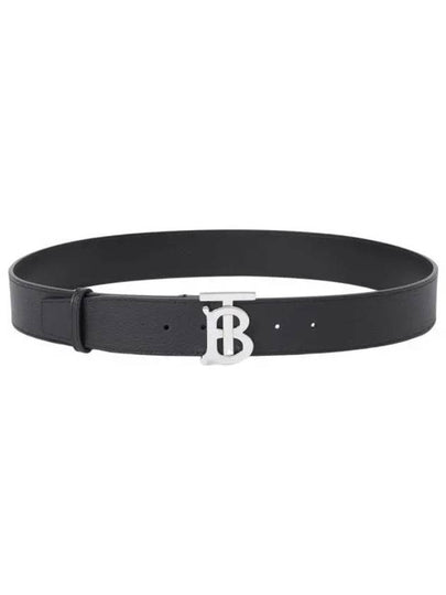 TB Logo Leather Belt Black - BURBERRY - BALAAN 2